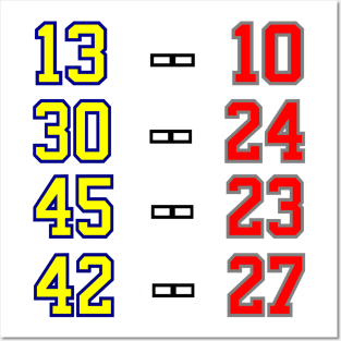 R. Day's last 4 against the Maize and Blue Posters and Art